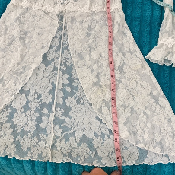 CLAIRE PETTIBONE BLOSSOM 2 size large lace intimates heirloom lingerie Robe - Picture 13 of 14